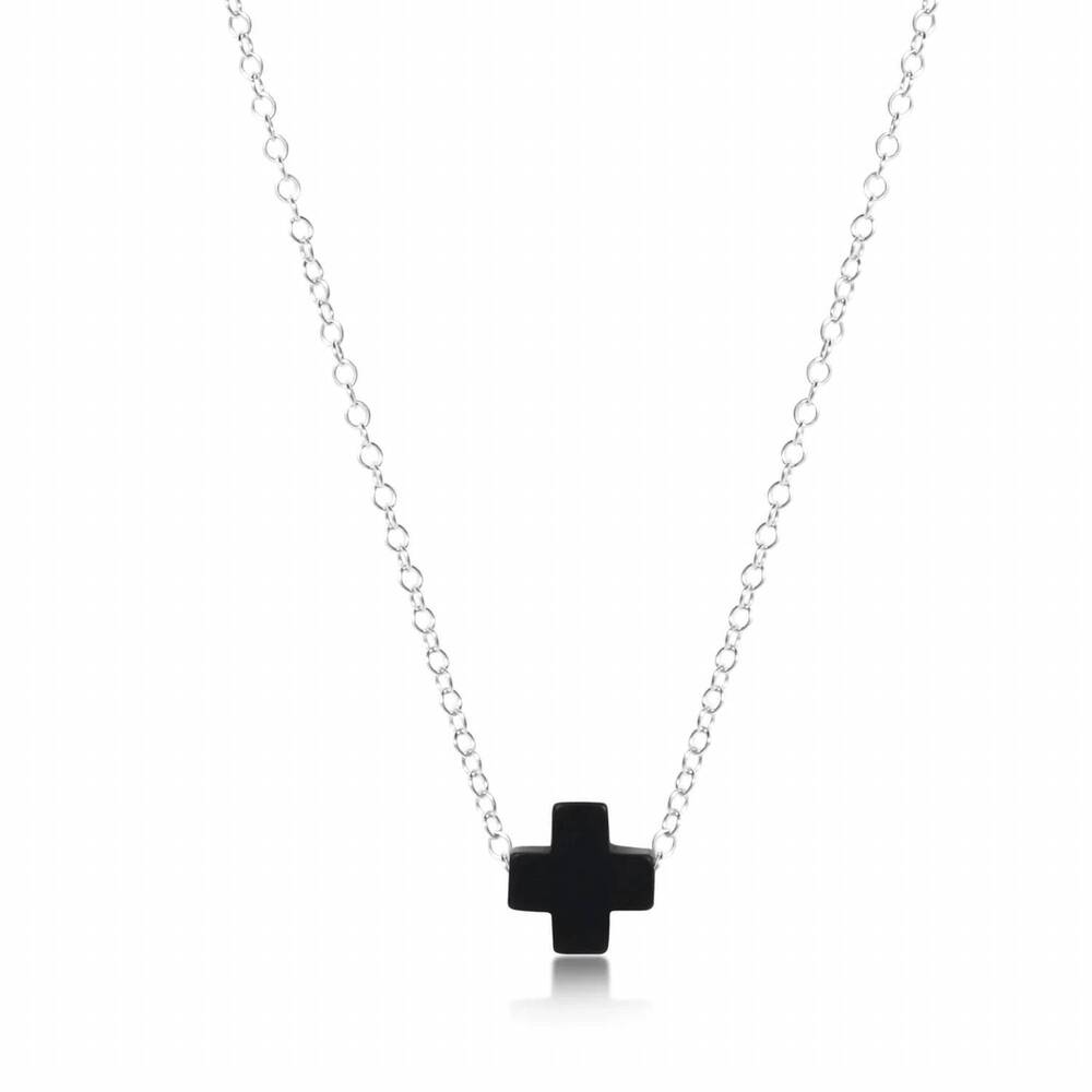 NEW ENEWTON sterling signature cross necklace in silver